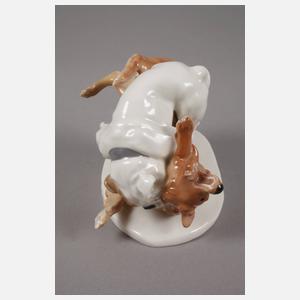 Meissen "Collie und Bulldogge, kämpfend"