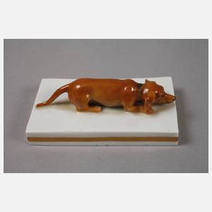 Meissen "Dachshund" als Briefbeschwerer