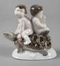 Rosenthal Schildkröte mit Putto und Faun