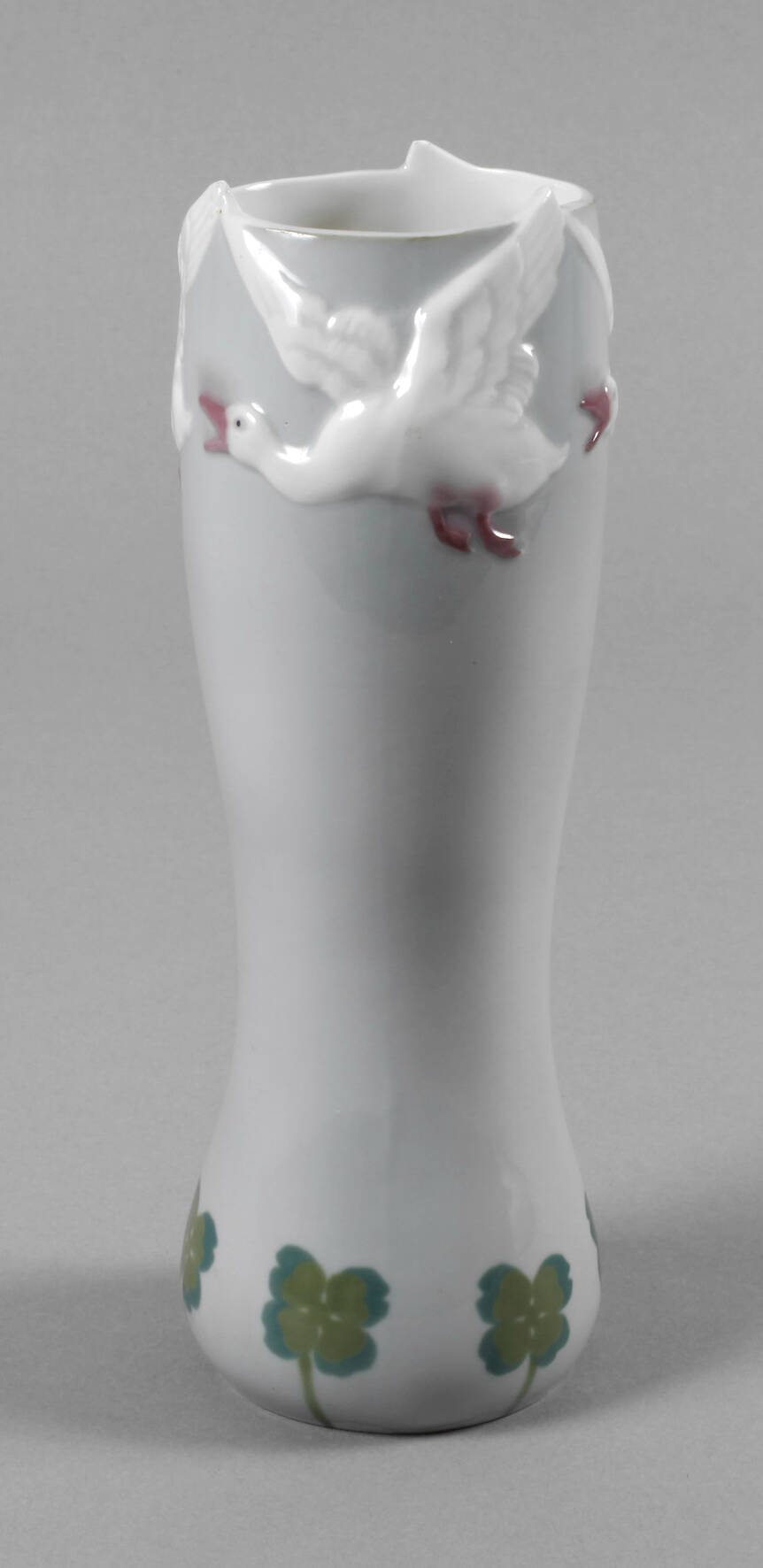 Schwarza-Saalbahn Vase mit Gänsemotiv