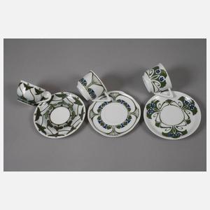 Selle Burgau drei Mokkatassen