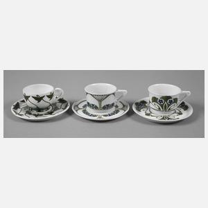 Selle Burgau drei Mokkatassen