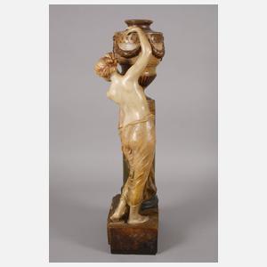 Goldscheider Paar übergroße Dekorationsfiguren