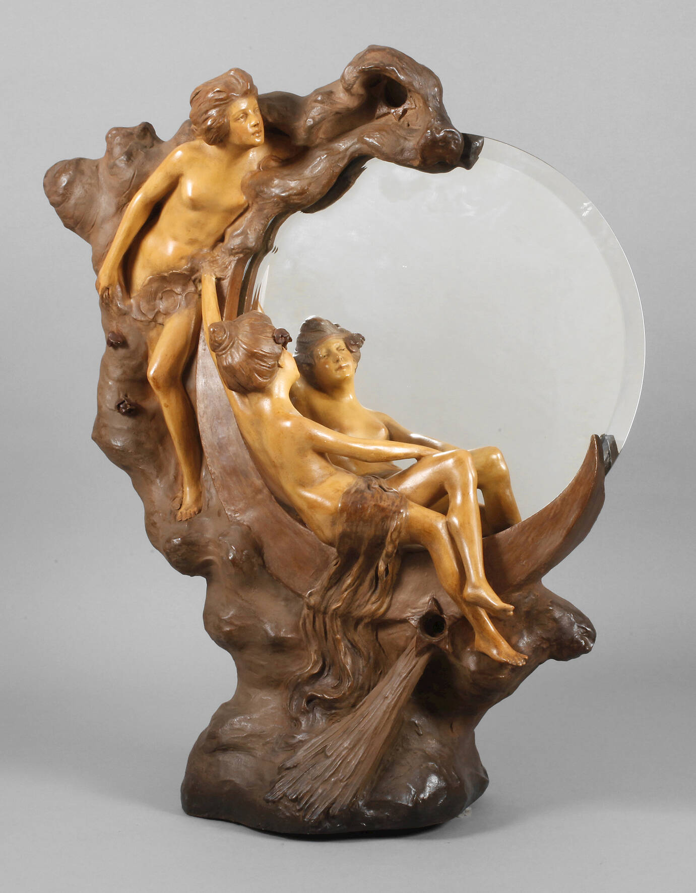 Großer Salonspiegel mit Beleuchtung