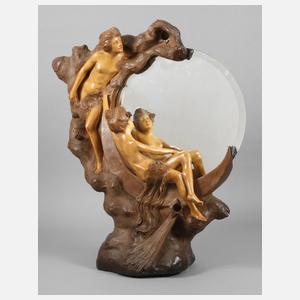 Großer Salonspiegel mit Beleuchtung