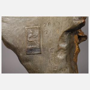 Goldscheider Wien figürlicher Salonspiegel