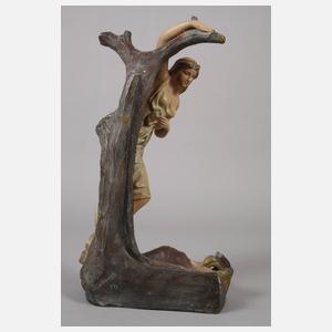 Figürlicher Spiegelhalter