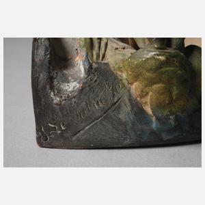 Figürlicher Spiegelhalter