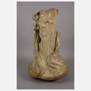 Goldscheider Wien übergroße Bodenvase Nereiden