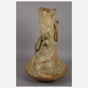 Goldscheider Wien übergroße Bodenvase Nereiden