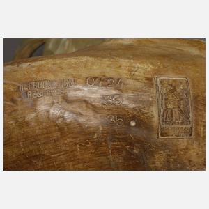 Goldscheider Wien übergroße Bodenvase Nereiden