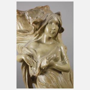 Goldscheider Wien übergroße Bodenvase Nereiden