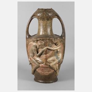 Goldscheider Wien Vase "Der Handkuss"