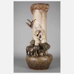 Goldscheider Wien große Vase "Orpheus mit Lyra"