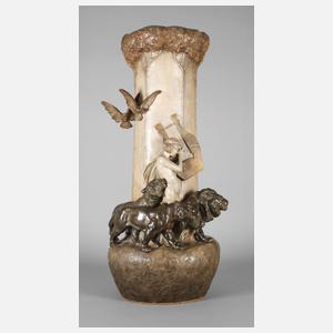 Goldscheider Wien große Vase "Orpheus mit Lyra"