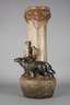 Goldscheider Wien große Vase Nymphe mit Windhunden