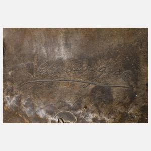 Goldscheider Wien große Vase Nymphe mit Windhunden