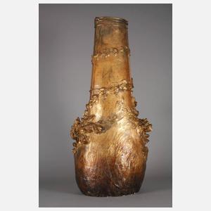 Goldscheider Wien große Bodenvase Frau am Brunnen