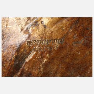 Goldscheider Wien große Bodenvase Frau am Brunnen