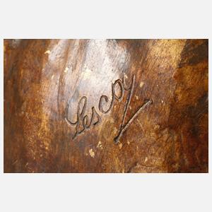 Goldscheider Wien große Bodenvase Frau am Brunnen