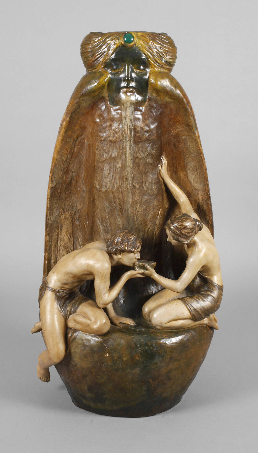 Goldscheider Wien große Vase "Die Quelle"