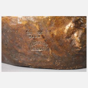 Goldscheider Wien große Vase Magd mit Hühnern