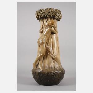 Goldscheider Wien Bodenvase erotische Darstellung