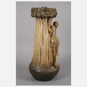 Goldscheider Wien Bodenvase erotische Darstellung