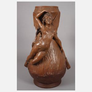 Große Bodenvase mit Elfen