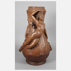 Große Bodenvase mit Elfen