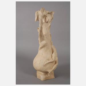 Große Vase Elfe mit Schnecke