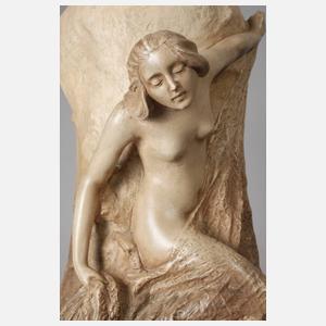 Goldscheider Wien Vase mit zwei Nymphen