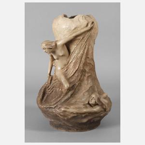 Goldscheider Wien Vase mit zwei Nymphen