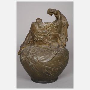 Große Vase Schnitterinnen an der Quelle