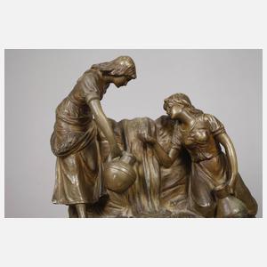 Große Vase Schnitterinnen an der Quelle