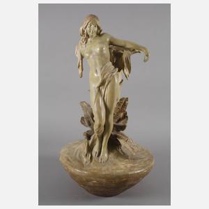 Goldscheider Wien große Vase weiblicher Akt