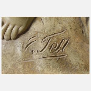 Goldscheider Wien große Vase weiblicher Akt