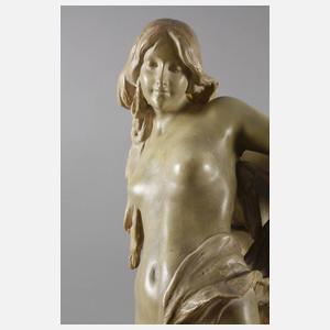 Goldscheider Wien große Vase weiblicher Akt