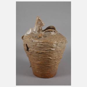 Goldscheider Wien Vase Nymphe im Seerosenteich