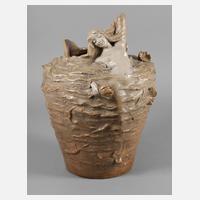 Goldscheider Wien Vase Nymphe im Seerosenteich111