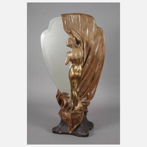 Goldscheider Wien großer figürlicher Salonspiegel