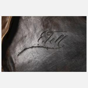 Goldscheider Wien großer figürlicher Salonspiegel