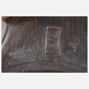 Goldscheider Wien großer figürlicher Salonspiegel