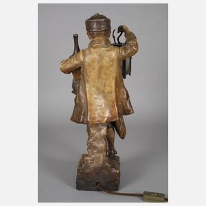 Goldscheider Wien Bursche als Nachtwächter