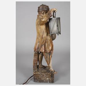 Goldscheider Wien Bursche als Nachtwächter