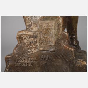 Goldscheider Wien Bursche als Nachtwächter