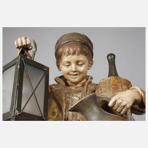 Goldscheider Wien Bursche als Nachtwächter