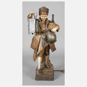 Goldscheider Wien Bursche als Nachtwächter