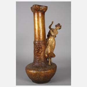 Goldscheider Wien Vase mit Amazone