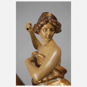 Goldscheider Wien Vase mit Amazone